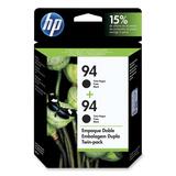 HP 94 Twin Pack Black Ink Cartridge C9350FC#140