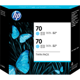 HP No. 70 Twin Pack Light Cyan Ink Cartridge For Z2100 and Z3100 Series Printers