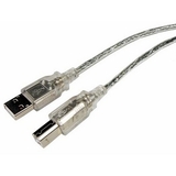 Cables Unlimited 15ft USB 2.0 Clear A to B Cable - USB501005M
