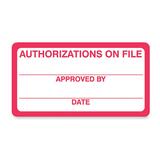 Tabbies Authorization On File Medical Label