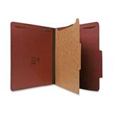 Nature Saver Recycled Classification Folder - Letter - 8.5 x 11 - 1 Divider - 2 Capacity - 15 / Box - Red