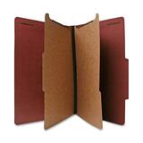 Nature Saver Recycled Classification Folder - Legal - 8.5" x 14" - 2 Divider - 2" Capacity - 15 / Box - Red