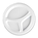 Tablemate Re-usable/Disposable Divided Plastic Plates - 19644WH