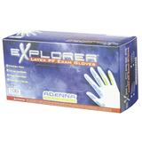 Adenna Powder-free Latex Examination Gloves - Large Size - Powder-free, Textured - Latex - 100 per Box - Cream