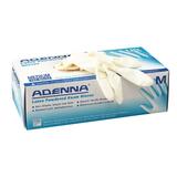 Adenna LPX Latex Powdered Examination Gloves - Medium Size - Textured, Powder-free - Latex - 100 per Box