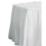 Tablemate Table Set Linen-Like Table Skirting - LS2914WH
