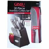 douglasquikut ginsu 20-pieces stainless traditional block set - 20 piece(s) - stainless steel  douglas quikut 1010480793 04846 cutlery 04846 203474460 04846