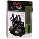 douglasquikut ginsu 14-piece bakelite traditional block set - 14 piece(s) - stainless steel  douglas quikut 1010480794 04814 cutlery 04814 04814