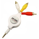Cables Unlimited Ziplinq Retractable iPod 3.5mm to RCA Audio/ Video Cable