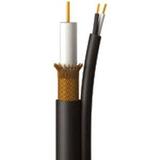 Cables To Go Siamese RG59/U Coaxial Cable with 18/2 Power Cable (Bare wire) - 250ft - Black
