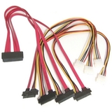 Micro Connectors Serial Attach SCSI Fan-out Cable with Integrated Power Connectors