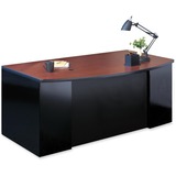 "Mayline Tiffany CSII Bow Front Desk - 29"" Height x 72"" Width x 39"" Depth - 3 Drawer - Single Pedestal on Left Side - Laminate"