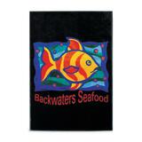 Genuine Joe Signature Logo Mat - 6' Length x 4' Width - Rubber - Assorted