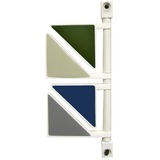 Unimed-Midwest Exam Room Triangular Status Signal Flag - Plastic - Forest Green, Beige, Blueberry, Gray