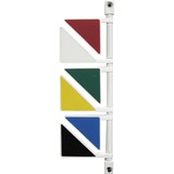Unimed-Midwest Exam Room Triangular Status Signal Flag - Plastic - Red, White, Green, Yellow, Blue, Black