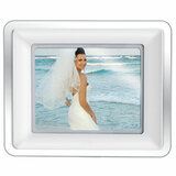 8" DIGITAL PICTURE FRAME WITH MP3 PLAYER, BUILT IN SPEAKERS, AV OUTPUT INTERCHANGEABLE FACEPLATE, BLK/WHT
