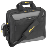 "Targus 17"" CityGear Los Angeles Notebook Case - Top Loading - 19.5"" x 4.5"" x 14.75"" - Nylon - Black, Gray, Yellow"
