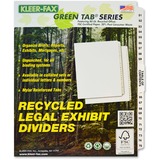 Kleer-Fax Legal 80000 Series Printed 51 - 75 Exhibit Index Divider