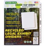 Kleer-Fax Legal 80000 Series Printed 26 - 50 Exhibit Index Divider