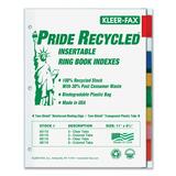 Kleer-Fax Pride Series 8-Tab Insertable Index KLF11908