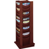 Safco 48-Pocket Solid Wood Rotating Display Rack