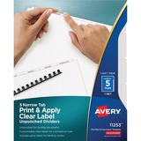 Avery Index Maker Clear Label Divider
