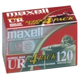 Maxell UR Type I Audio Cassette - 4 x 120Minute - Normal Bias