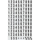 Quartet Magnetic Number - 0.75' x 0.5' - Black, White