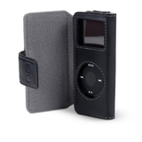 Belkin Folio Case for iPod nano - Book Fold - Leather - Black, Yellow