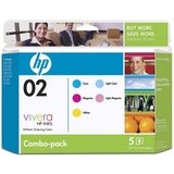 image of HP No. 02 Combo pack Color Ink Cartridge with Vivera Ink