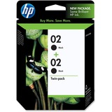 HP No. 02 Twinpack Black Ink Cartridge with Vivera Ink