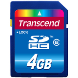 Transcend 4GB Secure Digital High Capacity (SDHC) Card - Class 6