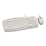 Microsoft Basic White Value Pack Keyboard and Mouse - Keyboard - Cable - Mouse - Optical - mini-DIN (PS/2) - USB - Keyboard, Type A - - Mouse