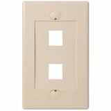 SINGLE GANG FACEPLATE - 2 PORTS - IVORY
