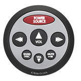 Clarion CMRC2-SB Watertight Silver Face with Black Rubber Bezel Marine Remote Control