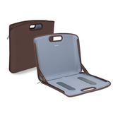 image of Belkin laptop@home SleeveTop Laptop Case - Nylon - Brown, Blue