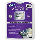 PNY 8GB Optima Pro CompactFlash High speed Card - 133x - PCF8G133WRF3