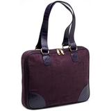 Mango Tango Eggplant Faux Suede Slim-Line Laptop Bag