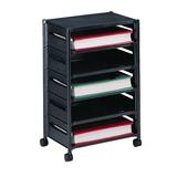 Iceberg Portable Tray Mobile Data Cart - Plastic - Black