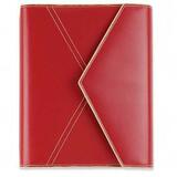 Simulated Leather Envelope-Style Organizer, 5-1/2 x 8-1/2, Red