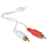 cables to go mp3 3.5mm to dual channel rca stereo cable - 1 x mini-phone male - 2 x rca male - 100ft - white  cables to go 1010910205 40239 connector cables 204781219 c2g-40239 91581n 631705 313004651222 1902782 204972583 m22969 40239