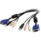 STARTECH.COM StarTech.com 10 ft 4-in-1 USB VGA KVM Cable with Audio and Microphone