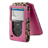 Belkin Flip Case for iPod video - Leather - Pink, Leopard