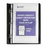image of C-line Super Capacity Sheet Protector w/ Tuck-in Flap - For Protection - 200 Sheet Capacity - Legal 8.5