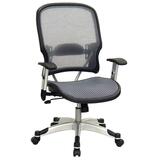"Office Star Airgrid Mid-back Chair - 27.42"" x 27.75"" x 45"" - Black Seat"