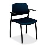 HON Guest Arm Chair - 23.25" x 21.5" x 33" - Polyester Marine Blue Seat