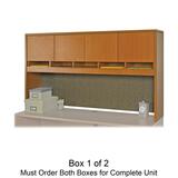 "Lorell 87000 Series Stack-on Storage Hutch - 42.5"" Height x 71.75"" Width x 15"" Depth - Wood - Cherry"