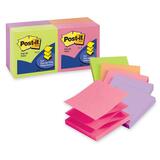3M Post-it Sweet Pea Pop-Up Note Refills, 3 x 3, 5 Colors, 12 90-Sheet Pads/Pack