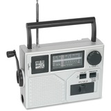 Acme Crank Radio/Flashlight - Emergency Light - LED - AA - Silver