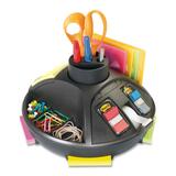"3M Rotary Desk Organizer - 10.25"" x 10.25"" x 6.25"" - Black"